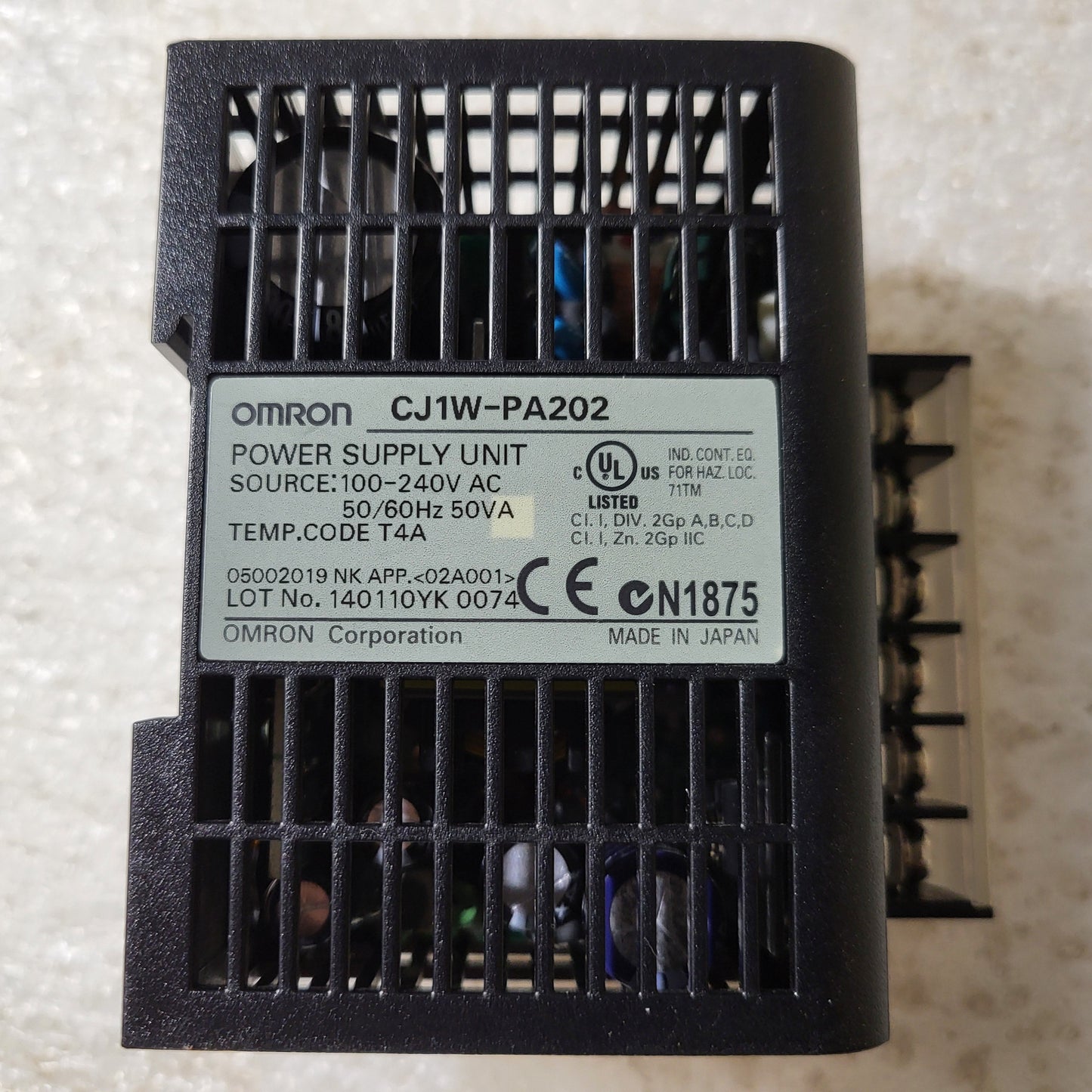 CJ1W-PA202, power supply, Omron