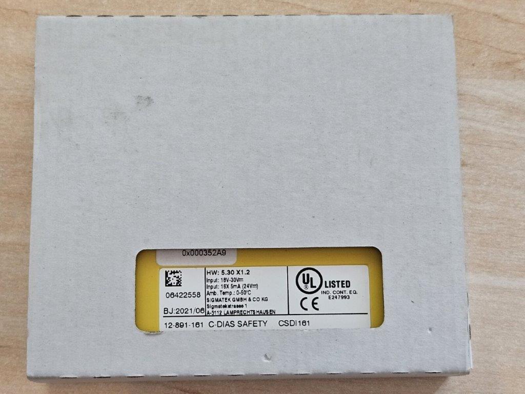 12-891-161, CSDI161, Sigmatek, C-DIAS, Sicherheitsmodul