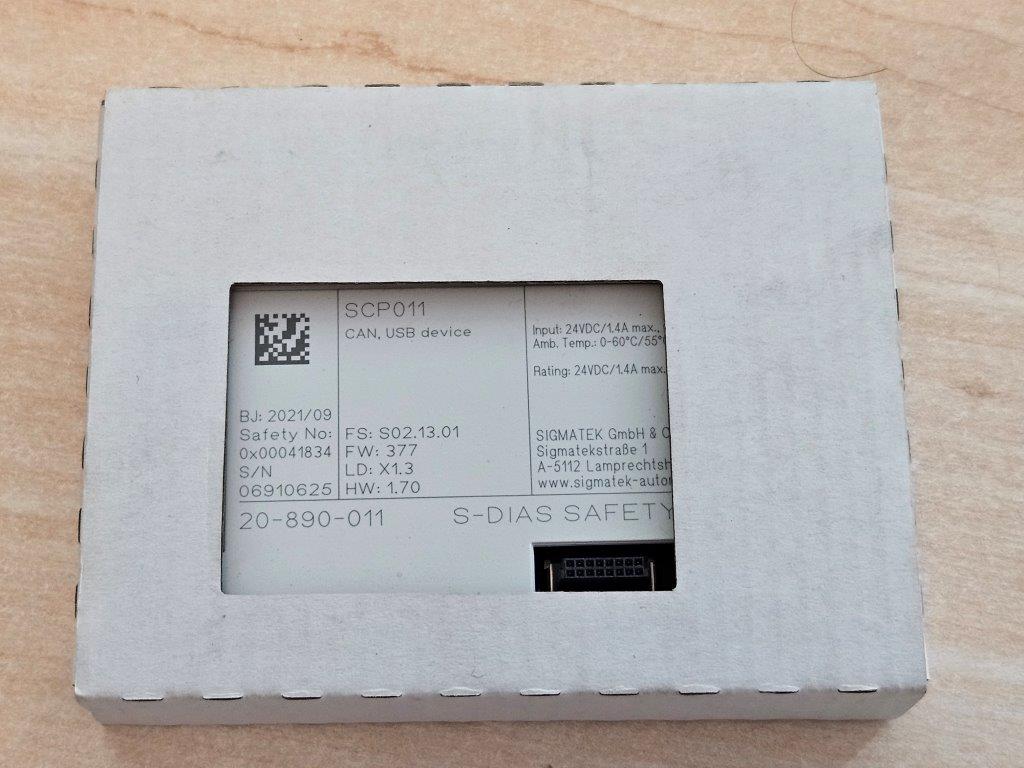 20-890-011, SCP011, Sigmatek, biztonsági CPU-modul