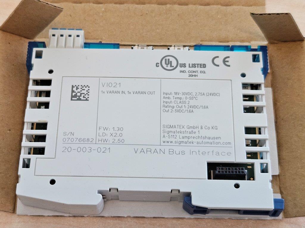 20-003-021, VI021, Sigmatek Netzteil und Anschlussplatine, Varan
