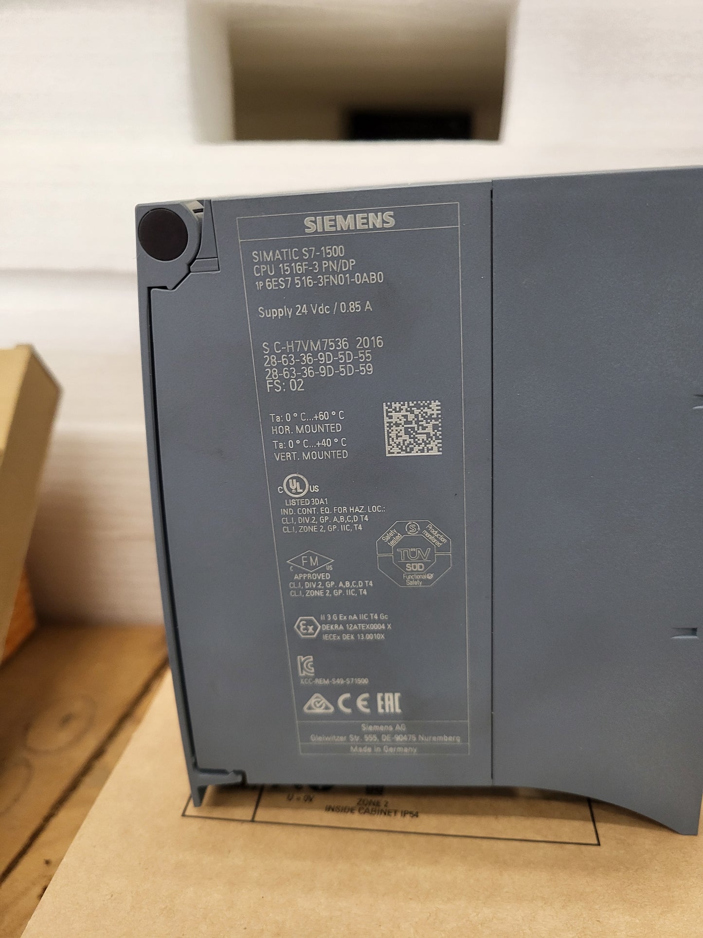 6ES7516-3FN01-0AB0, Simatic S7-1500, CPU 1516F-3 PN/DP, Siemens CPU-Modul