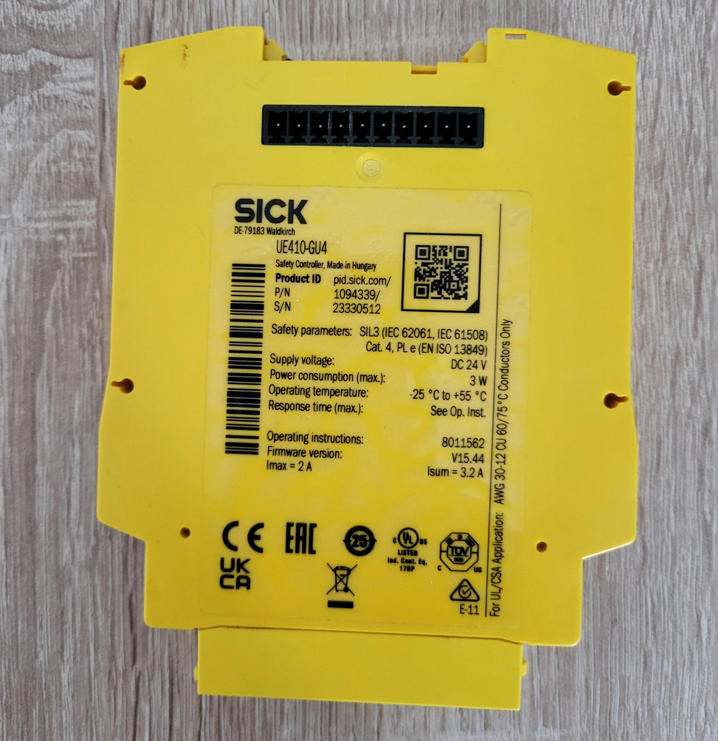 1094339, UE410-GU4, Sick biztonsági vezérlő, Flexi Classic