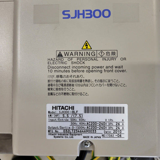 SJH300-8LF, 5.5 kW-os inverter, 24A, Hitachi