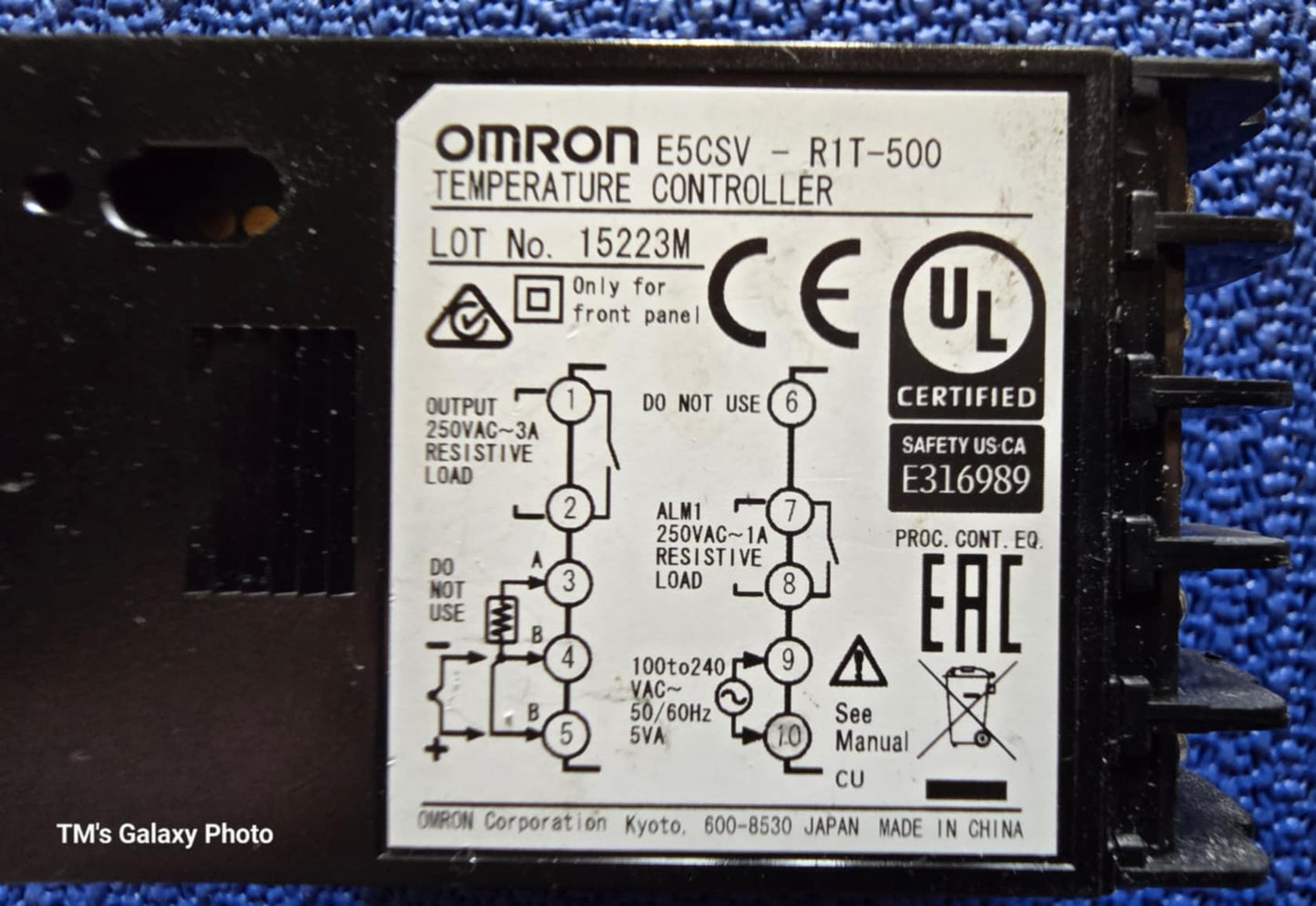 E5CSV-R1T-500, temperature controller, Omron