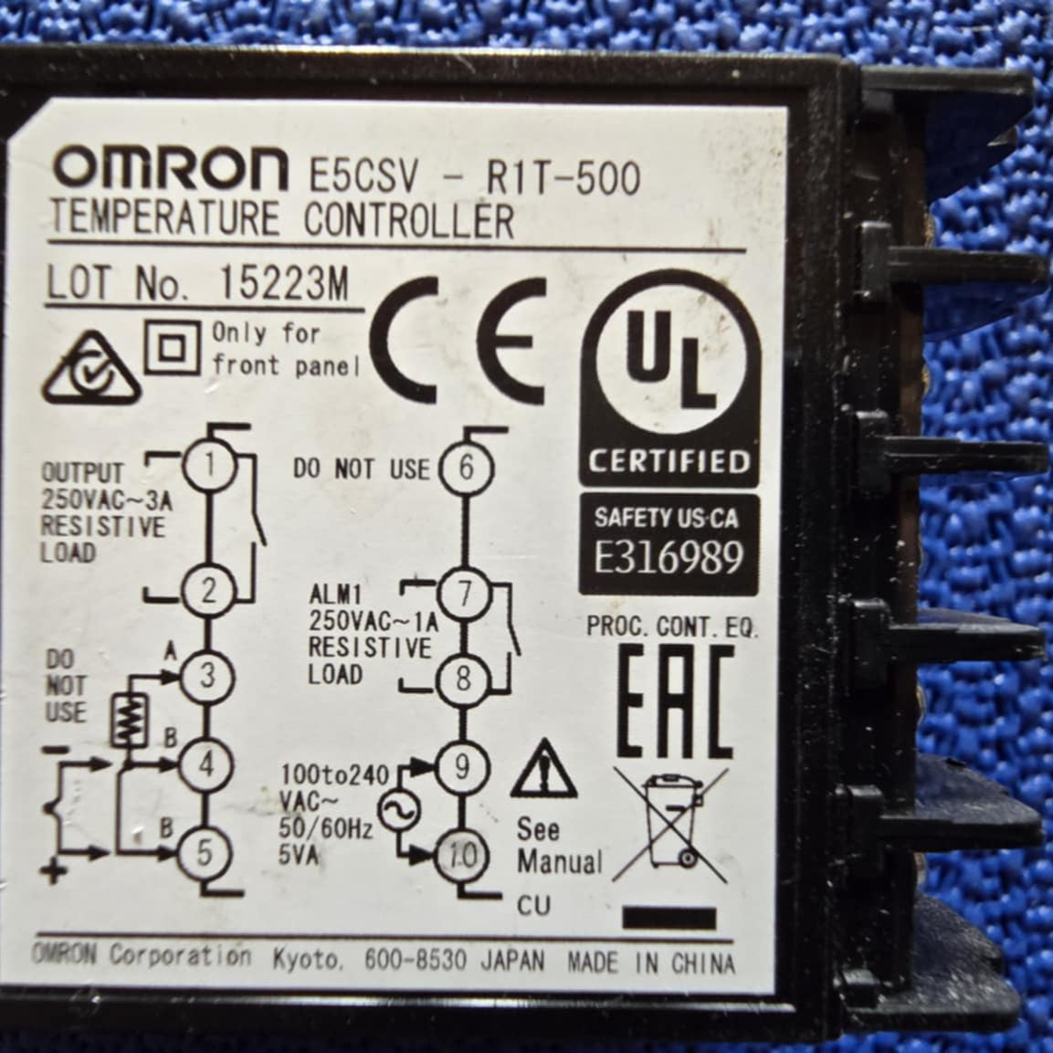 E5CSV-R1T-500, Temperaturregler, Omron