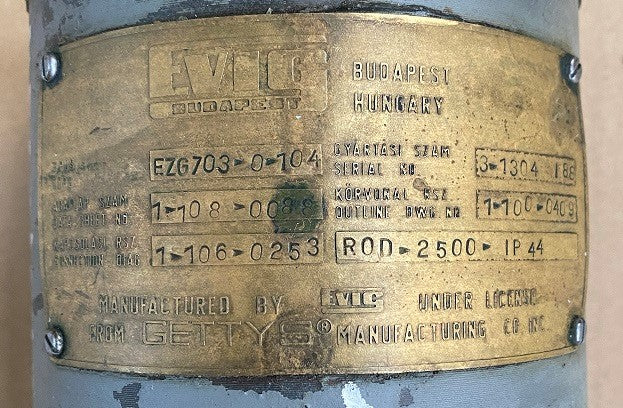EZG703-0-104, EVIG, DC szervo motor, 3Nm, 0-2500rpm