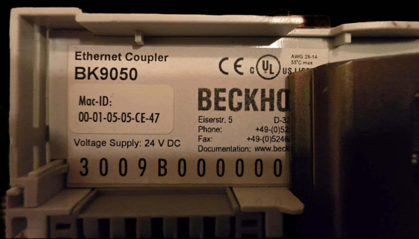BK9050, Ethernet TCP/IP bus coupler, analog output, Beckhoff