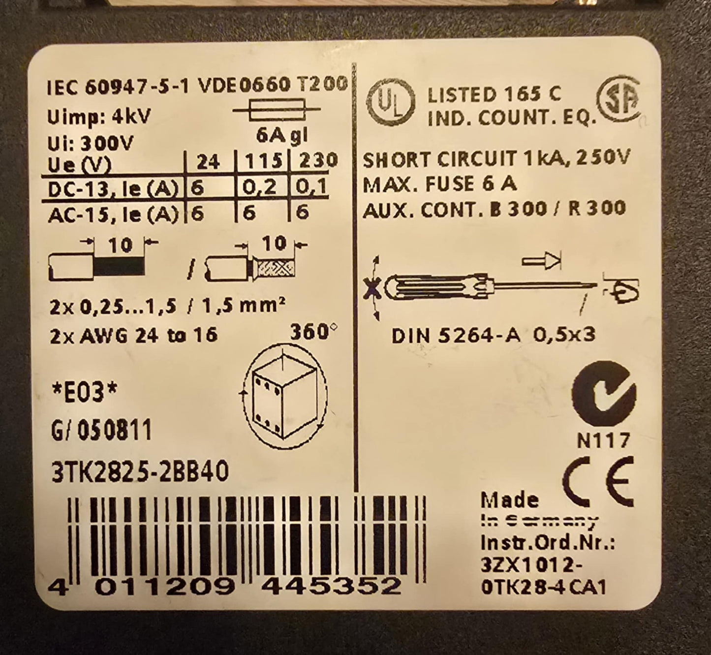 Sicherheitsrelais 3TK2825-2BB40, Siemens, Sirius