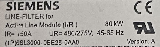 6SL3000-0BE28-0AA0, hálózati szűrőmodul 80kW-os bemenethez
