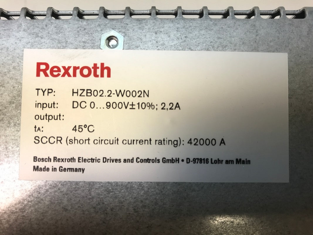 HZB02.2-W002N, tápegység kiegészítő elvezető modul, Rexroth Indramat