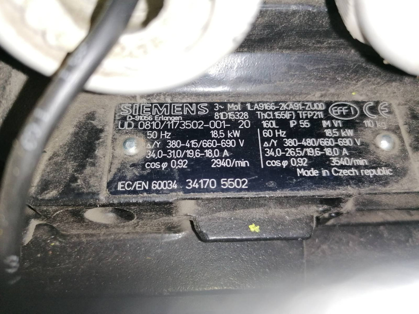 1LA9166-2KA91-ZU00, 81D15328, Standardmotor, für Pumpe, Siemens