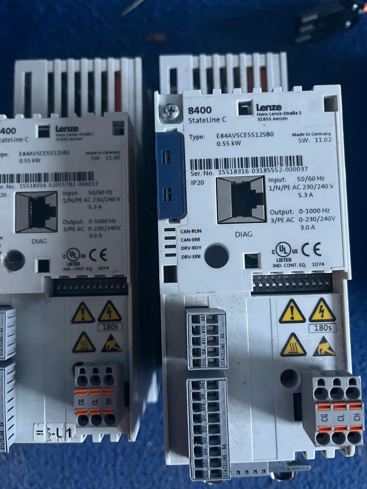 E84AVSCE5512SB0, 0.55kW, Lenze inverter
