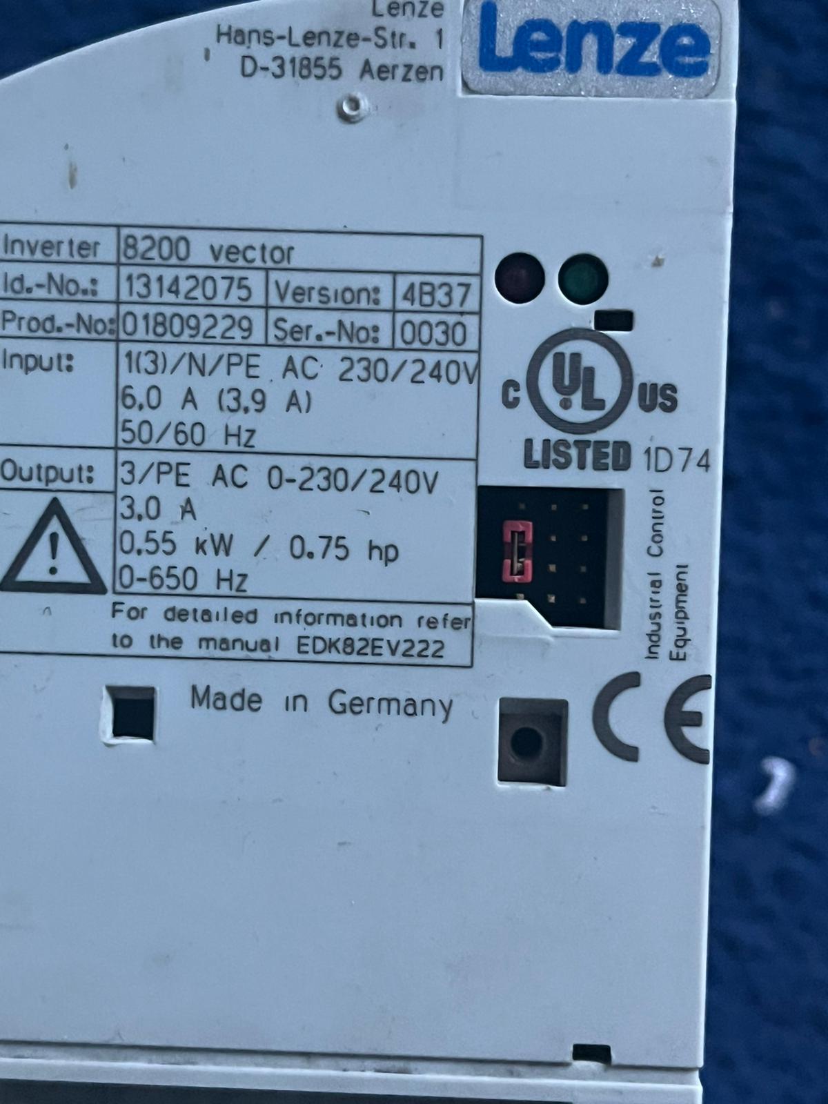 E82EV551_2C, Lenze inverter, 0.55kW