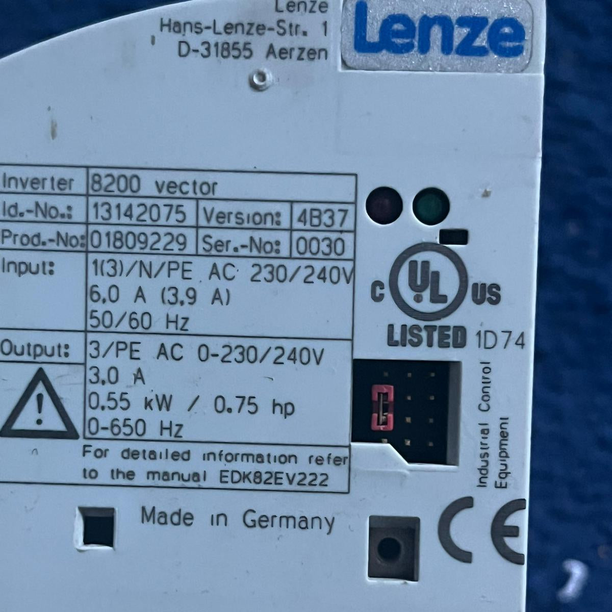 E82EV551_2C, Lenze-Wechselrichter, 0,55 kW