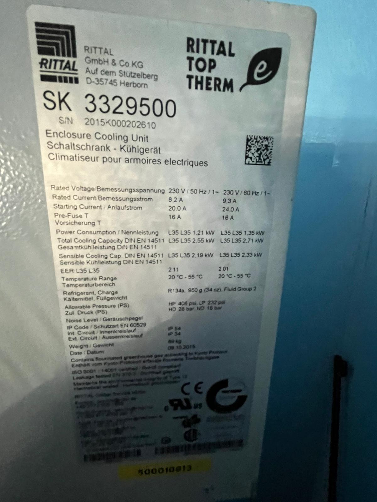 SK 3329500, Rittal, Top Therm!, szekrényes klímaberendezés (vezérlőszekrényhez)