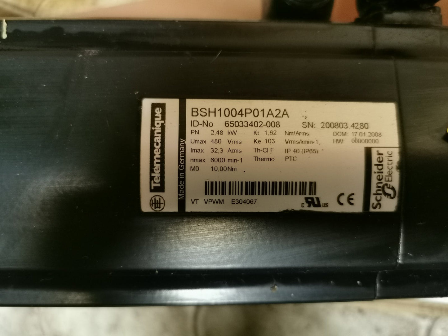 BSH1004P01A2A, Schneider, Lexium BSH, AC-Servomotor, 2,48 kW