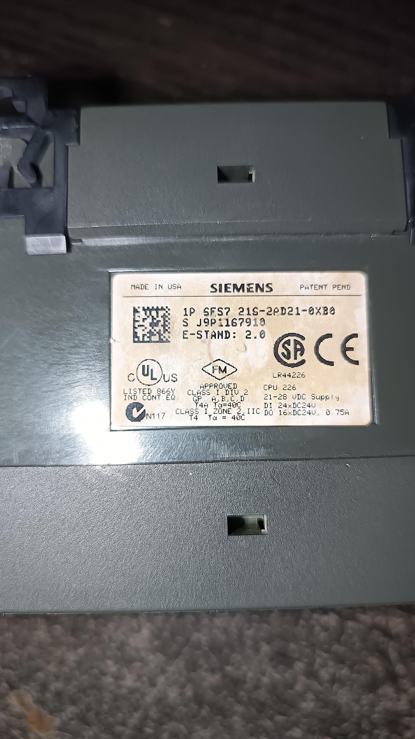6ES7216-2AD21-0XB0, SIMATIC S7-200, CPU 226 KOMPAKT EGYSÉG