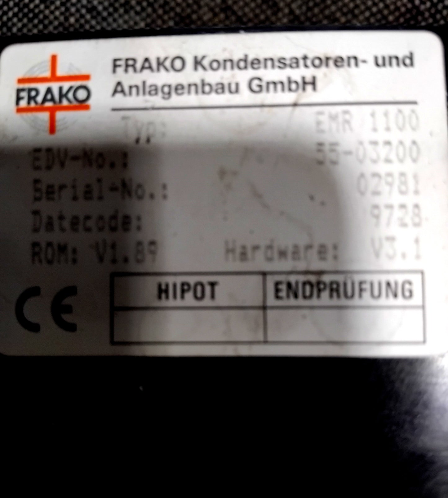 EMR 1100, Frako, Blindleistungssteuerrelais