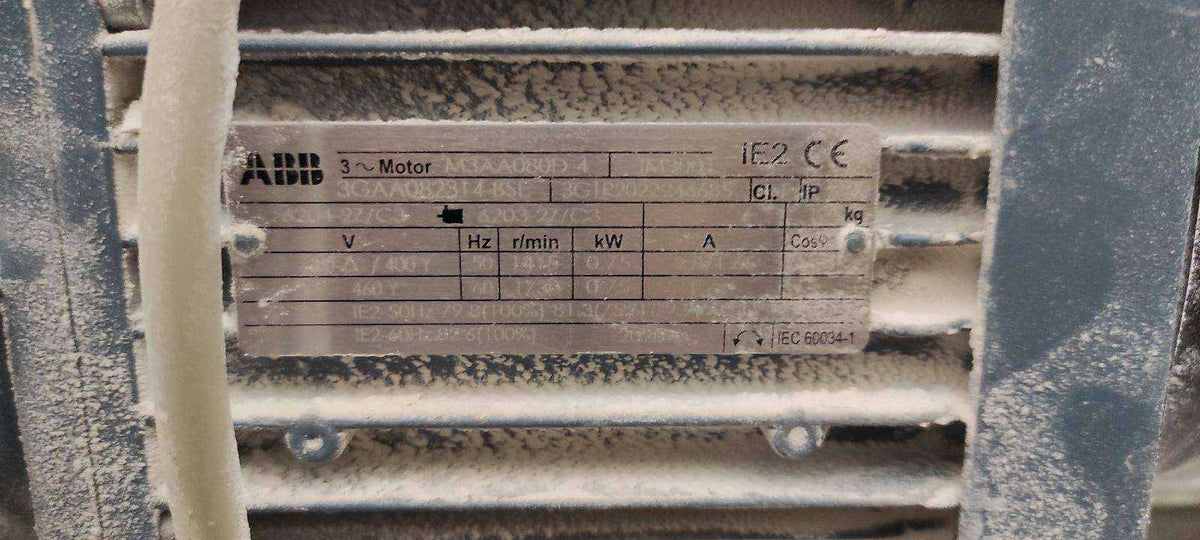 M3AA080D4, ABB, 0.75kW, háromfázisú motor, 3GAA082314BSE