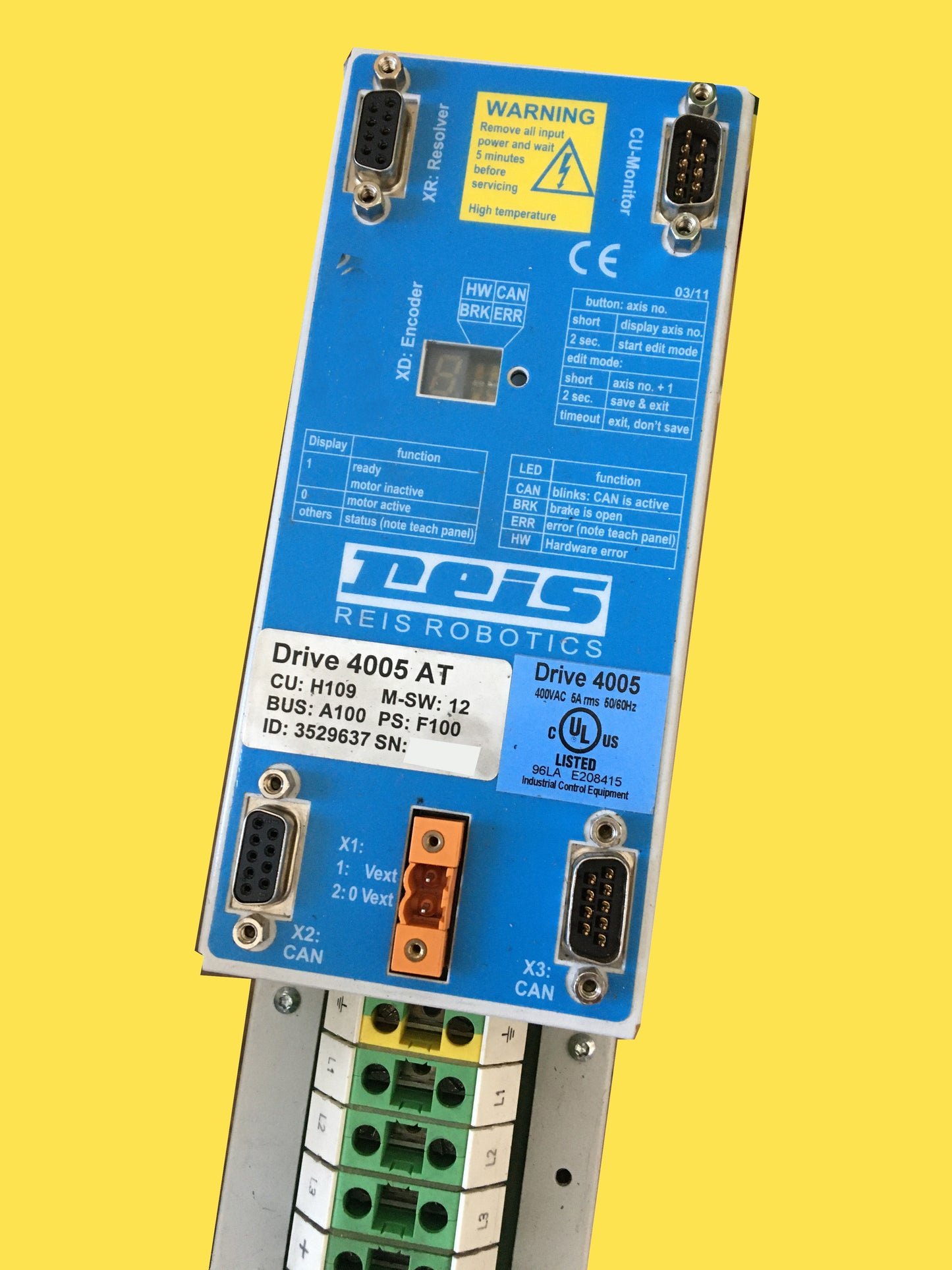 DRIVE4005AT (id: 3529637), REIS, digitaler Servoantrieb, 5A, 7kW