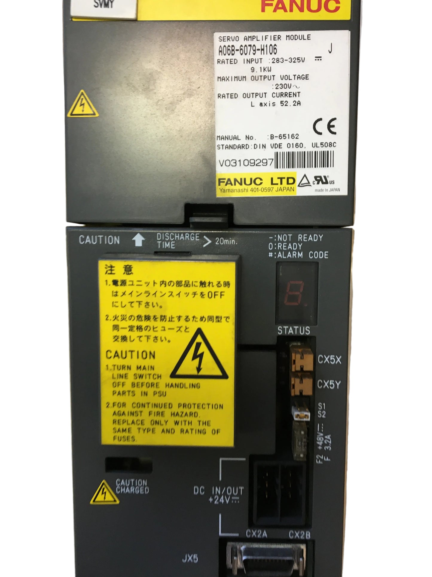 A06B-6079-H106, szervo erősítő modul, 52.2A, Fanuc
