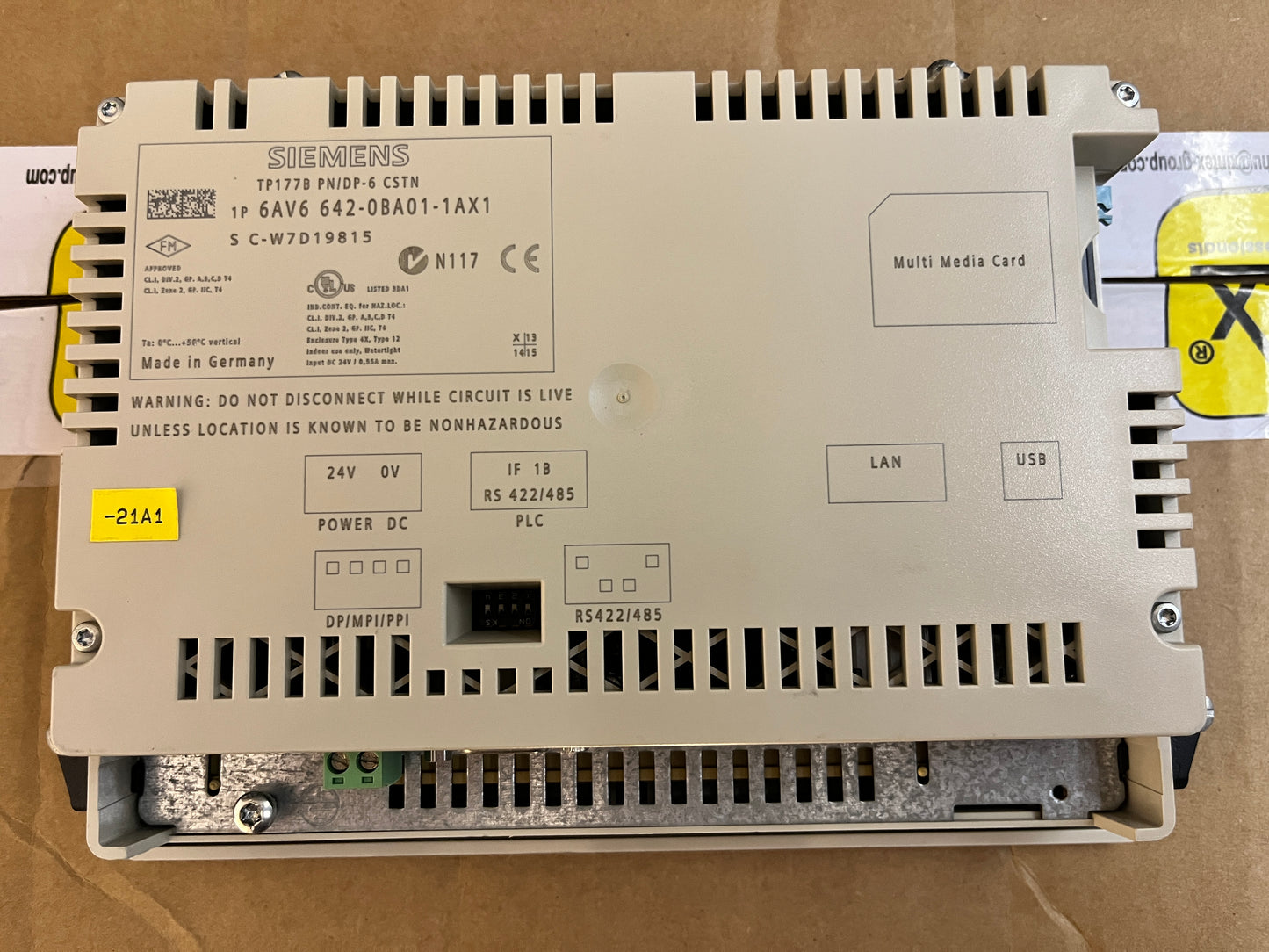 6AV6642-0BA01-1AX1, TP177B, PN/DP-6 CSTN, Simatic HMI