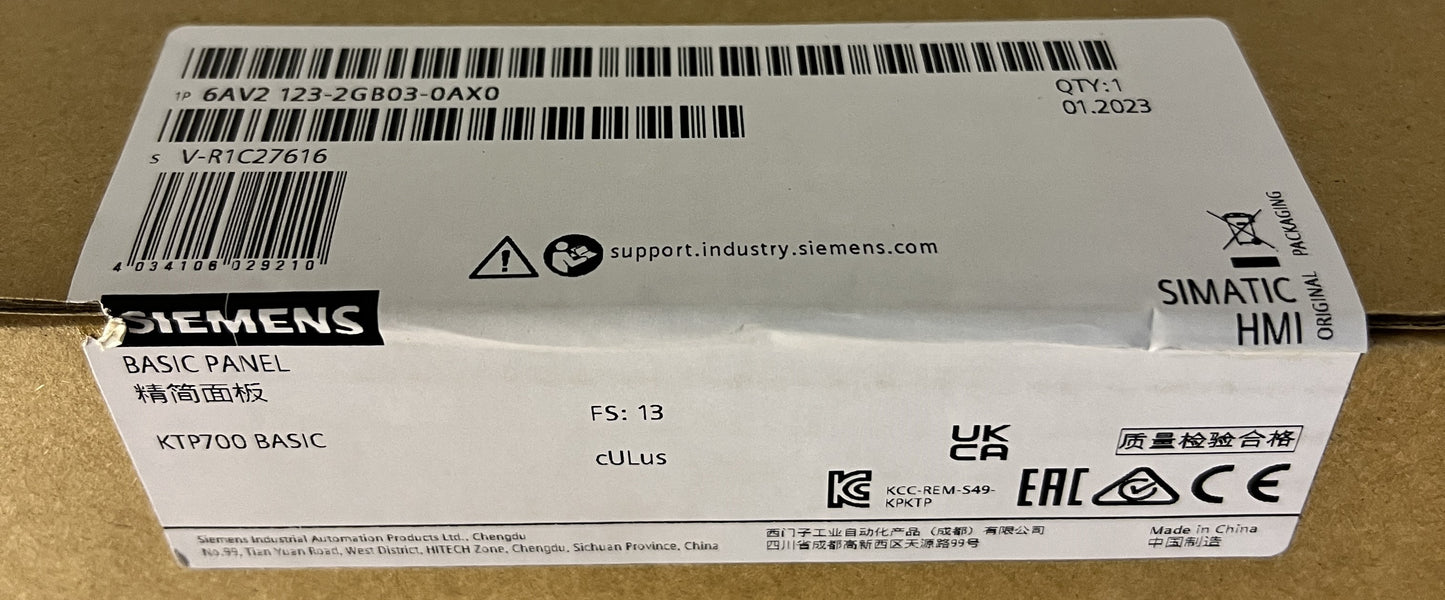 6AV2123-2GB03-0AX0, KTP700 Basic, HMI-Panel