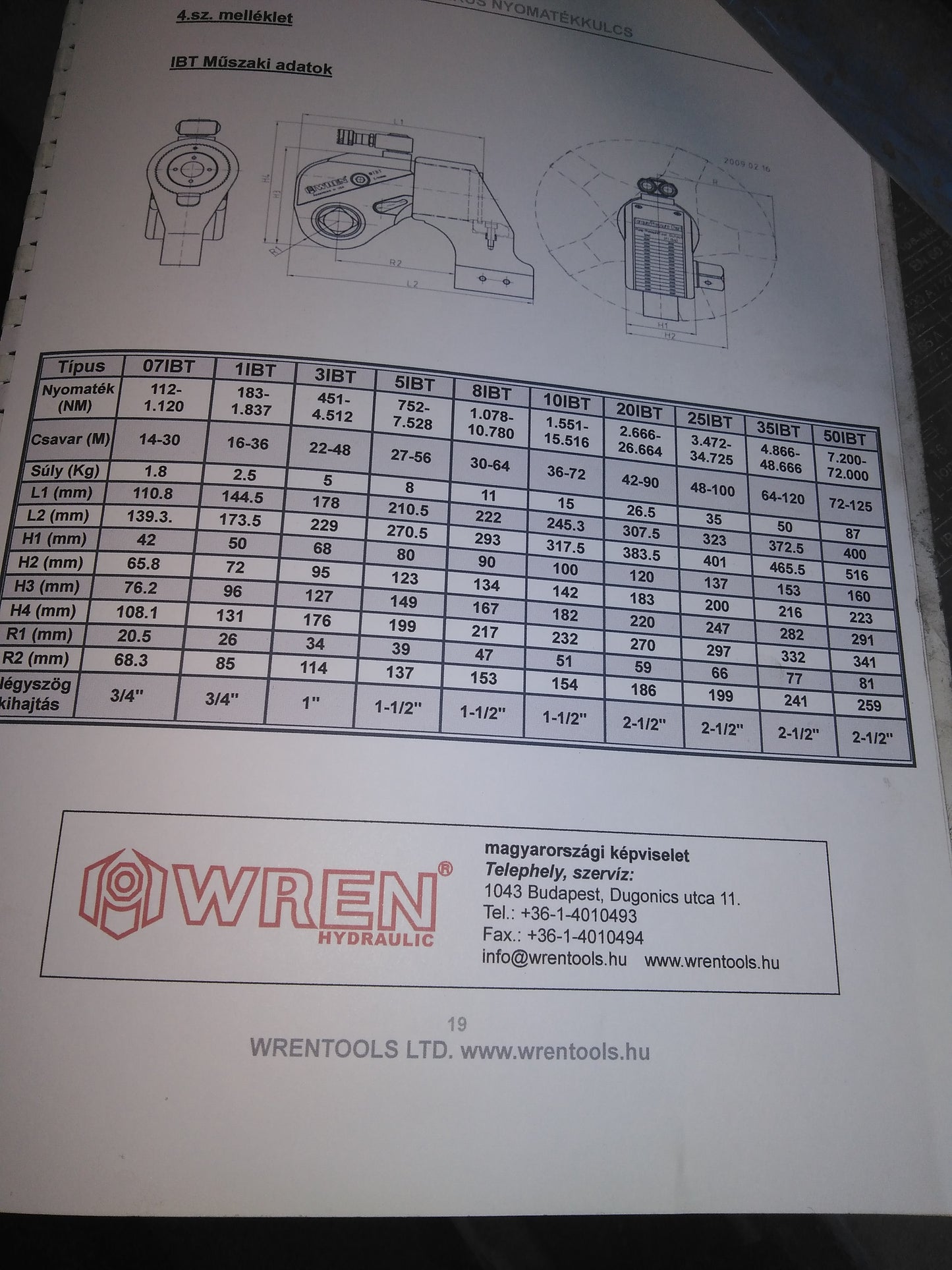 8iBT, WREN, hydraulic torque wrench, with KLW4000A electric power supply unit