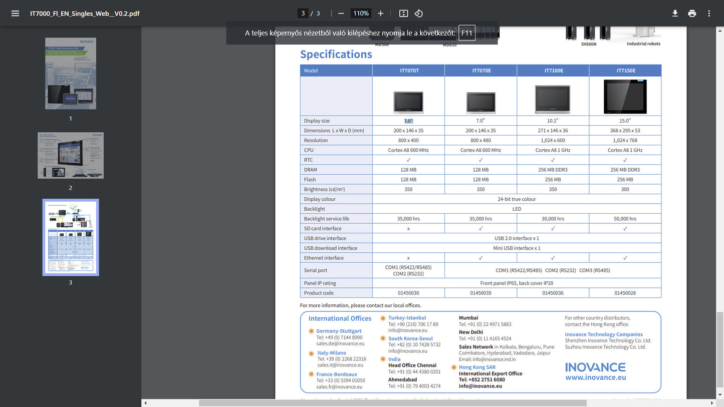 IT7070T, Inovance, hmi-panel
