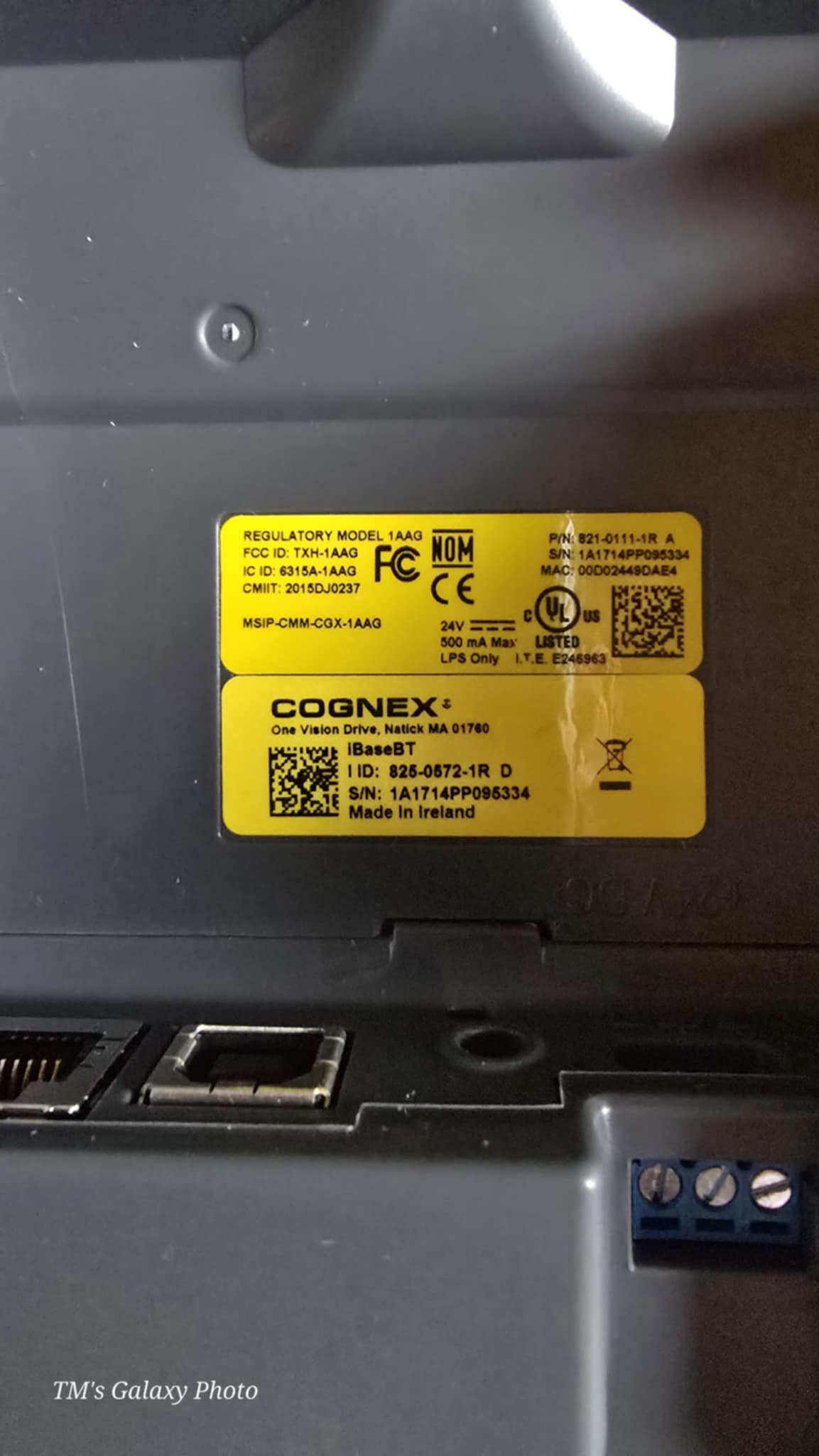 DM8600, Cognex, wireless code reader (825-0564-1R C) with dock