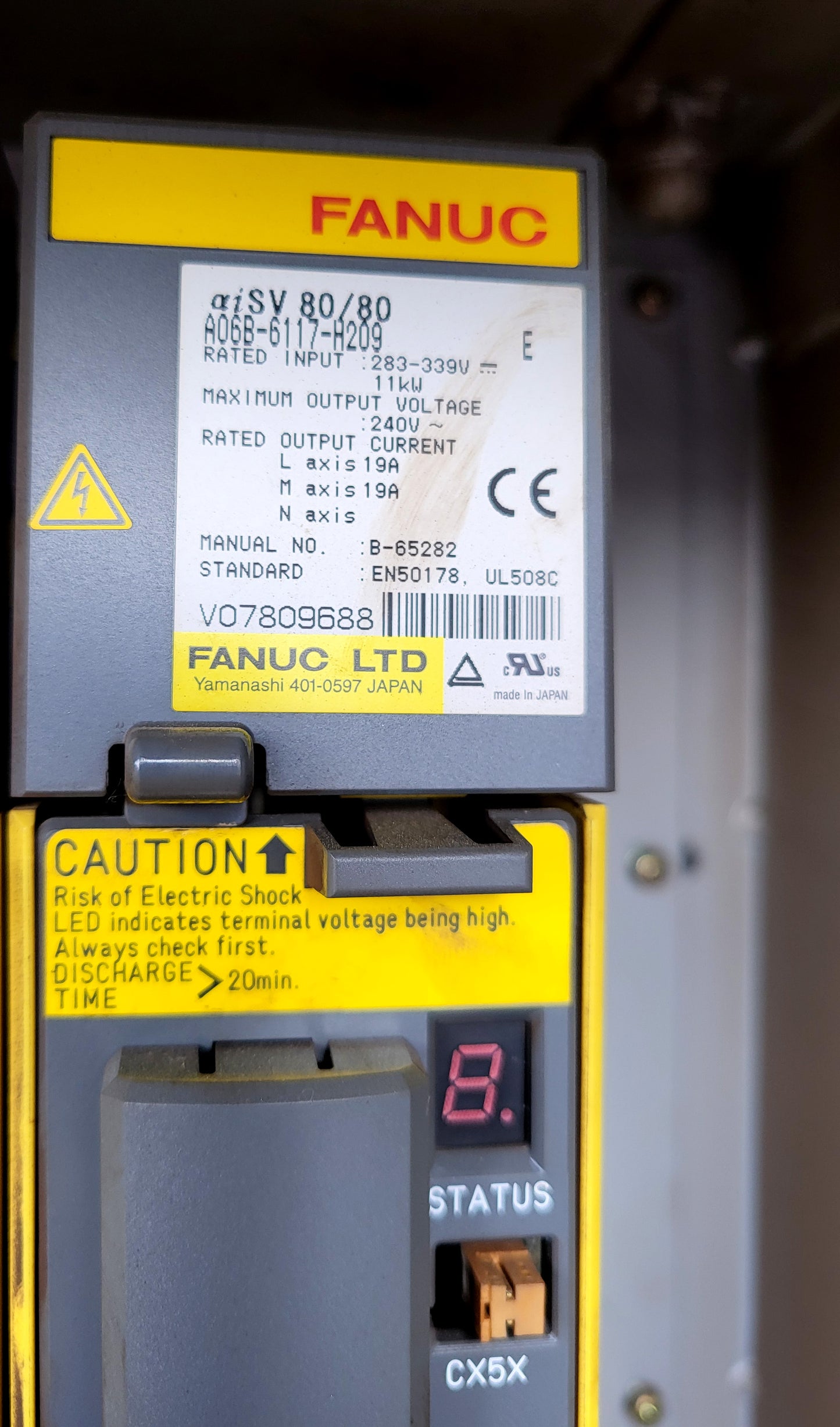 A06B-6117-H209, kéttengelyes, szervo-erősítő modul, αiSV 80/80, 11kW, Fanuc