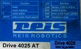 Drive4025AT, 25A, Reis robotics, szervo hajtás