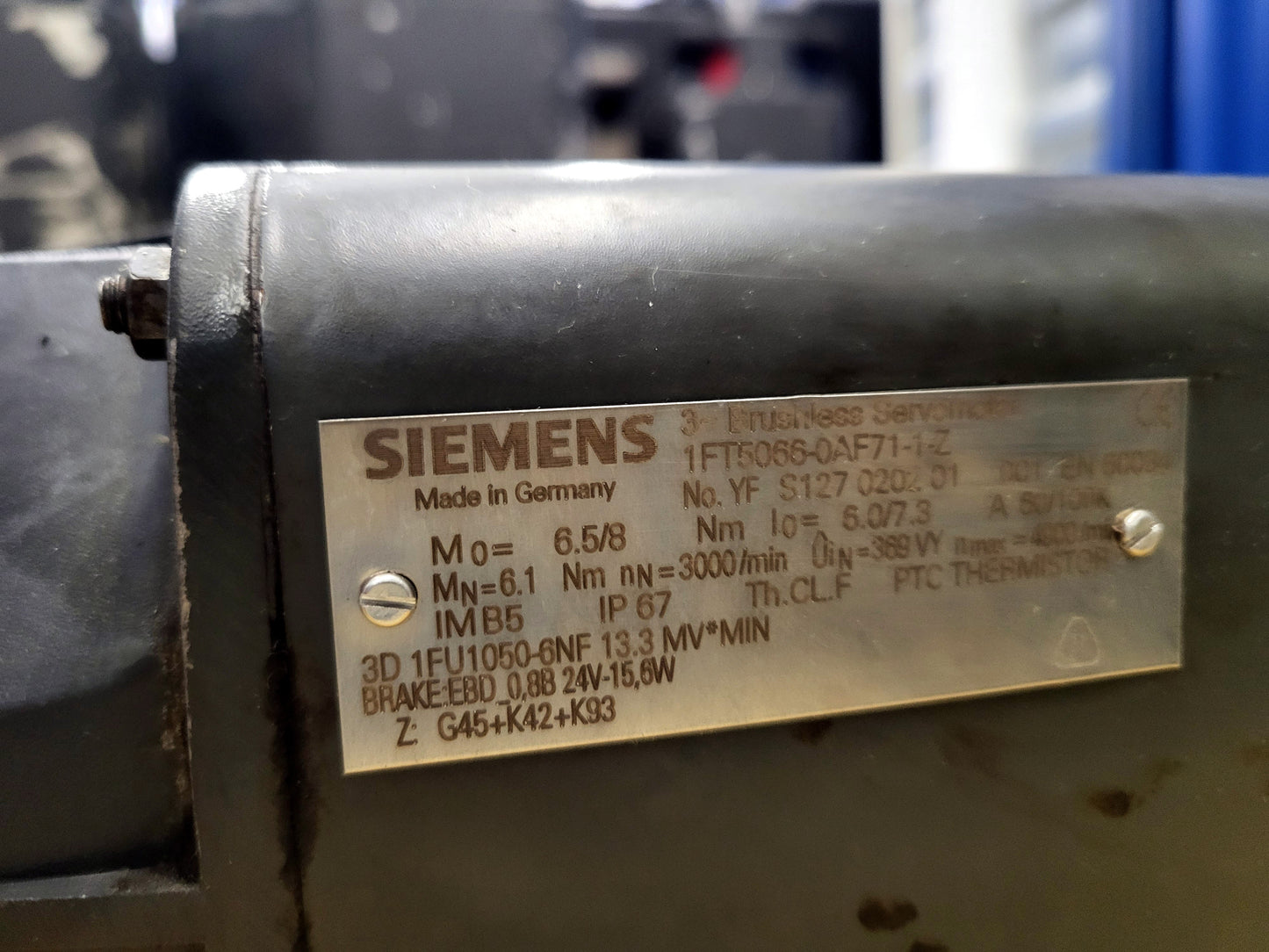 1FT5066-0AF71-1-Z, AC-Vorschubmotor, 6,1 Nm, Siemens