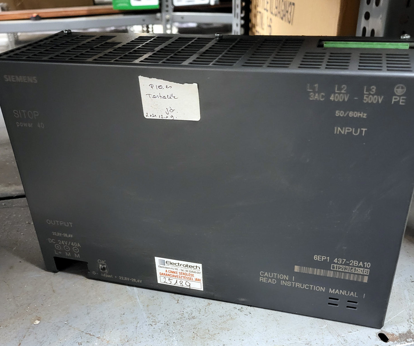 6EP1437-2BA10, Sitop power 40, power supply