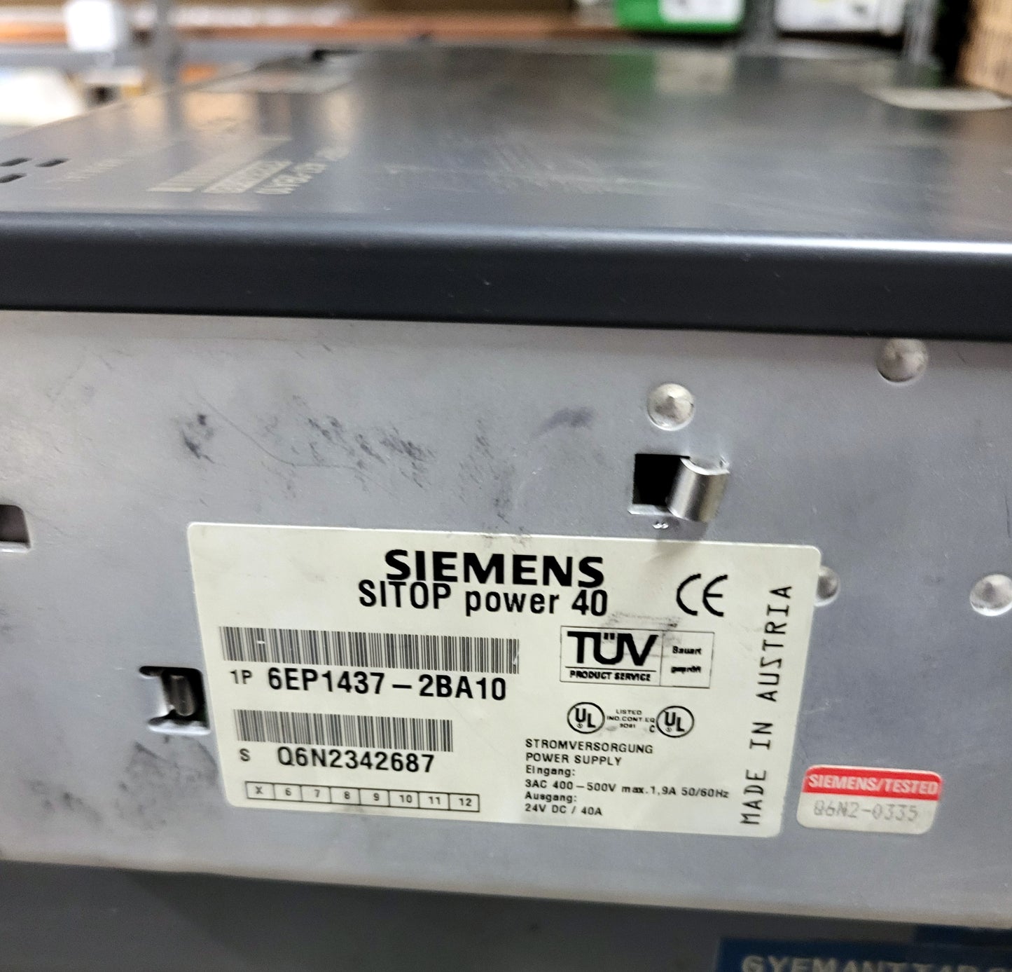 6EP1437-2BA10, Sitop power 40, power supply