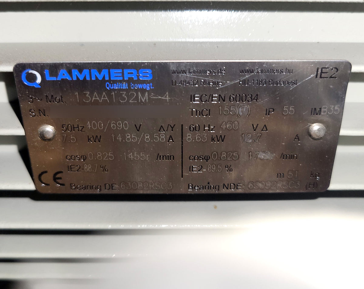 13AA132M-4, ipari villanymotor (7,5kw), Lammers