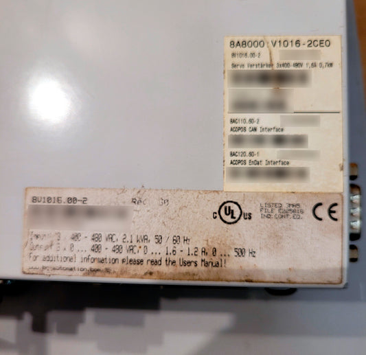 8V1016.00-2, Acopos 1016, szervo hajtás modul, 1.6A, 0.7kW, B&R