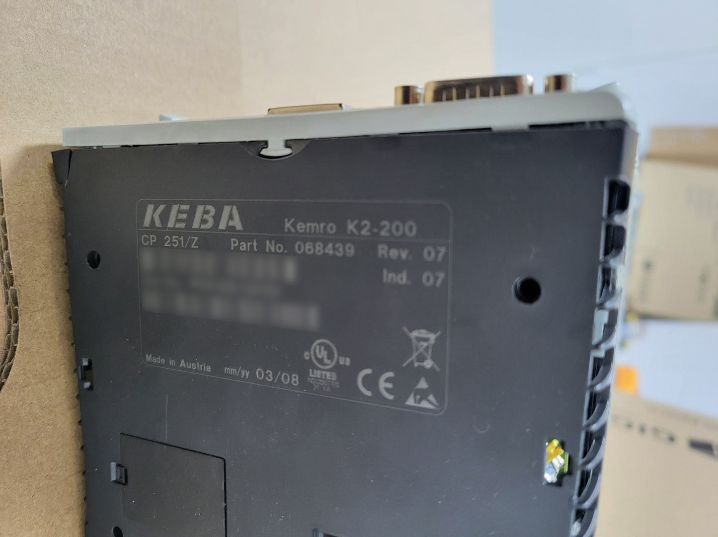 K2-200, CP251/Z CPU-val, Keba Kemro (plc-rack: CPU-kártyával)