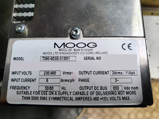 T360-003B-311001, Moog MicroDS (T360-as széria), digitális szervóvezérlő, 3Arms, Moog
