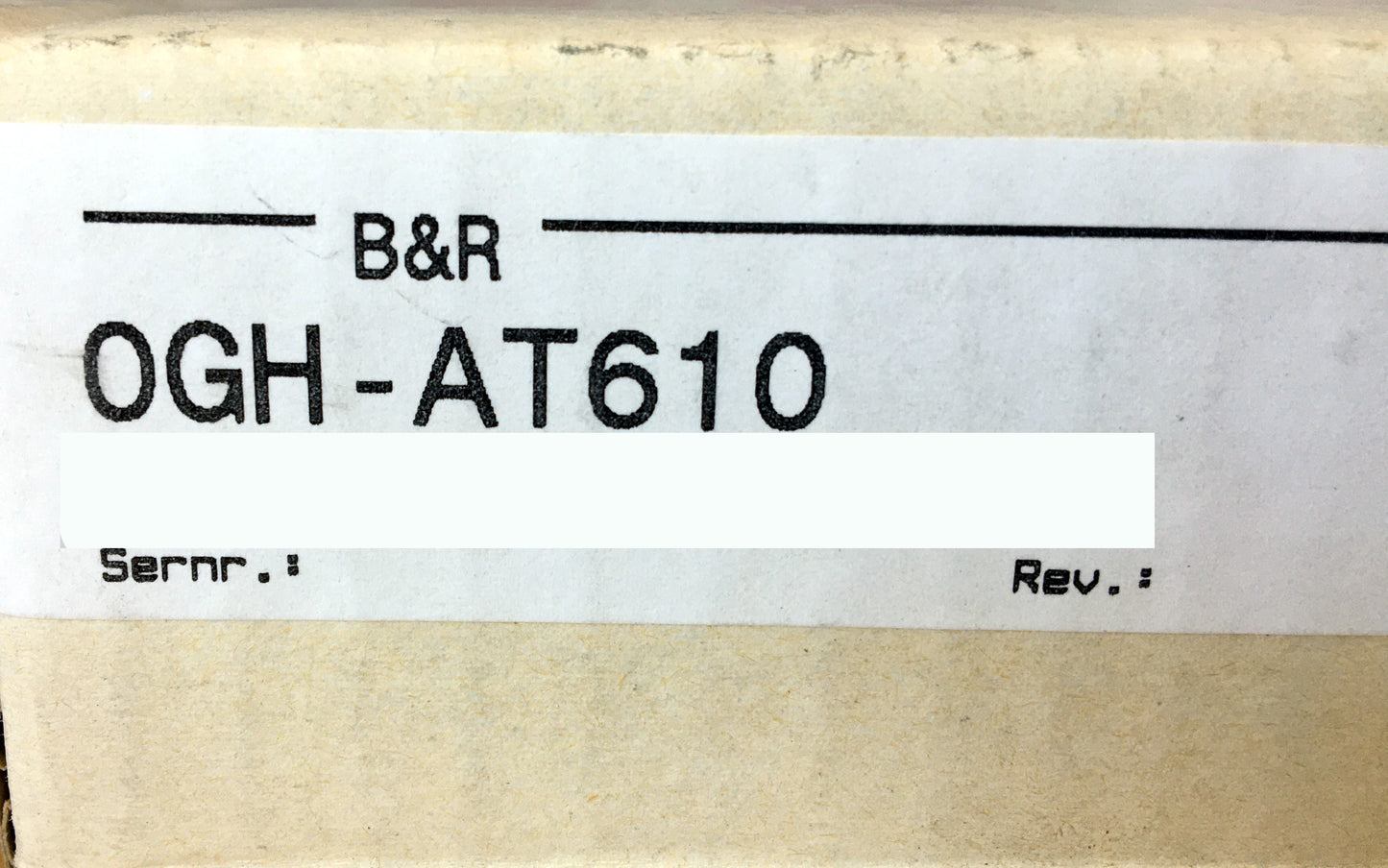 0GH-AT610, B&R, this will be the plastic cover/housing only