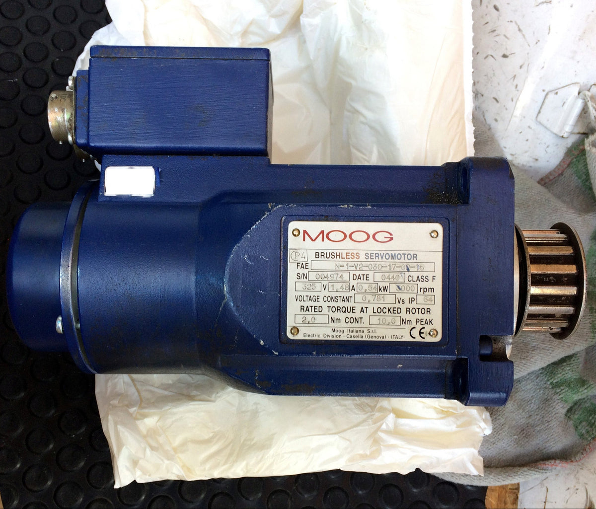 N-1-V2-030-17+02, szervomotor, 0,54 kW, Moog