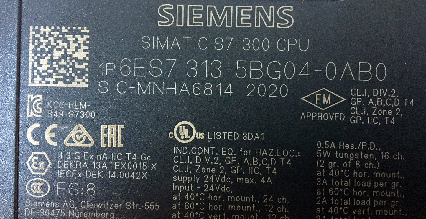 6ES7313-5BG04-0AB0, Simatic S7-300 CPU-Modul, Serie 313