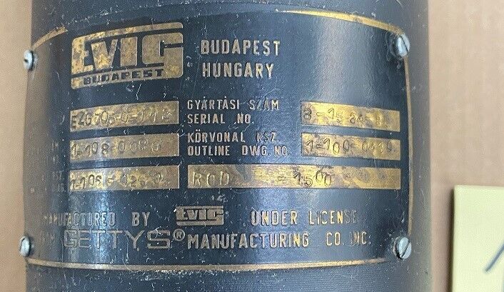 EZG 705-0-112, EVIG, DC szervo motor (Egyesült Villamosgépgyár), 6 Nm