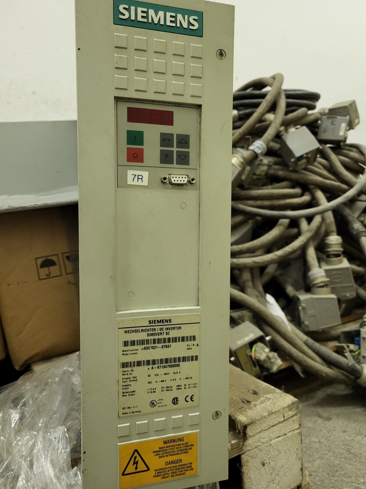 6SE7021-8TB31, Siemens SIMOVERT MASTERDRIVES, inverter, 7.5kW