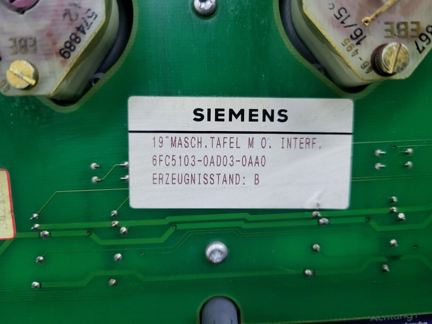6FC5103-0AD03-0AA0, Siemens, SINUMERIK 840C/840CE vezérlőpanel billentyűzet, B-verzió