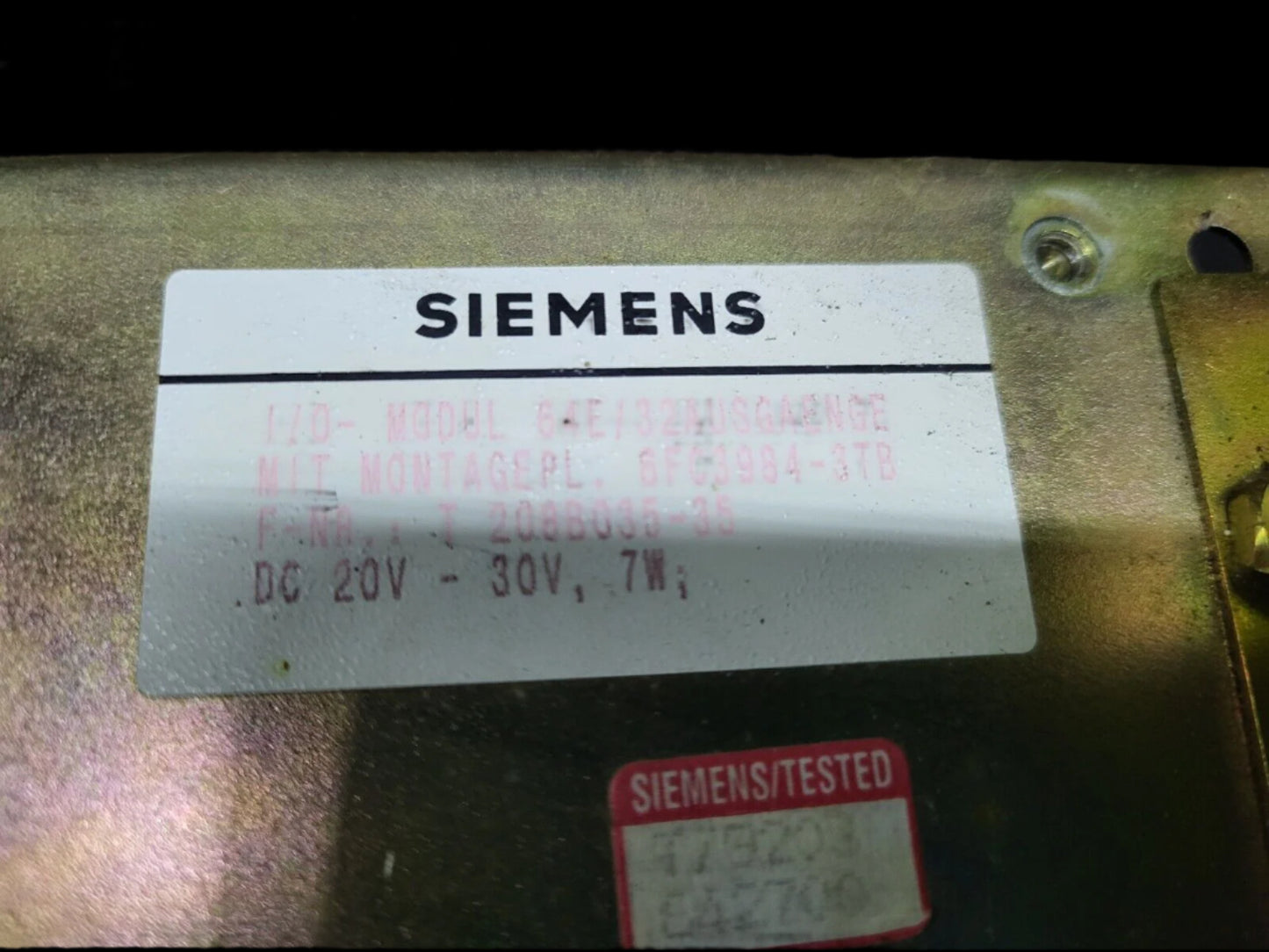 6FC3984-3TB, Siemens, Sinumerik Ein-/Ausgabemodul (I/O-Modul), 64E/32A