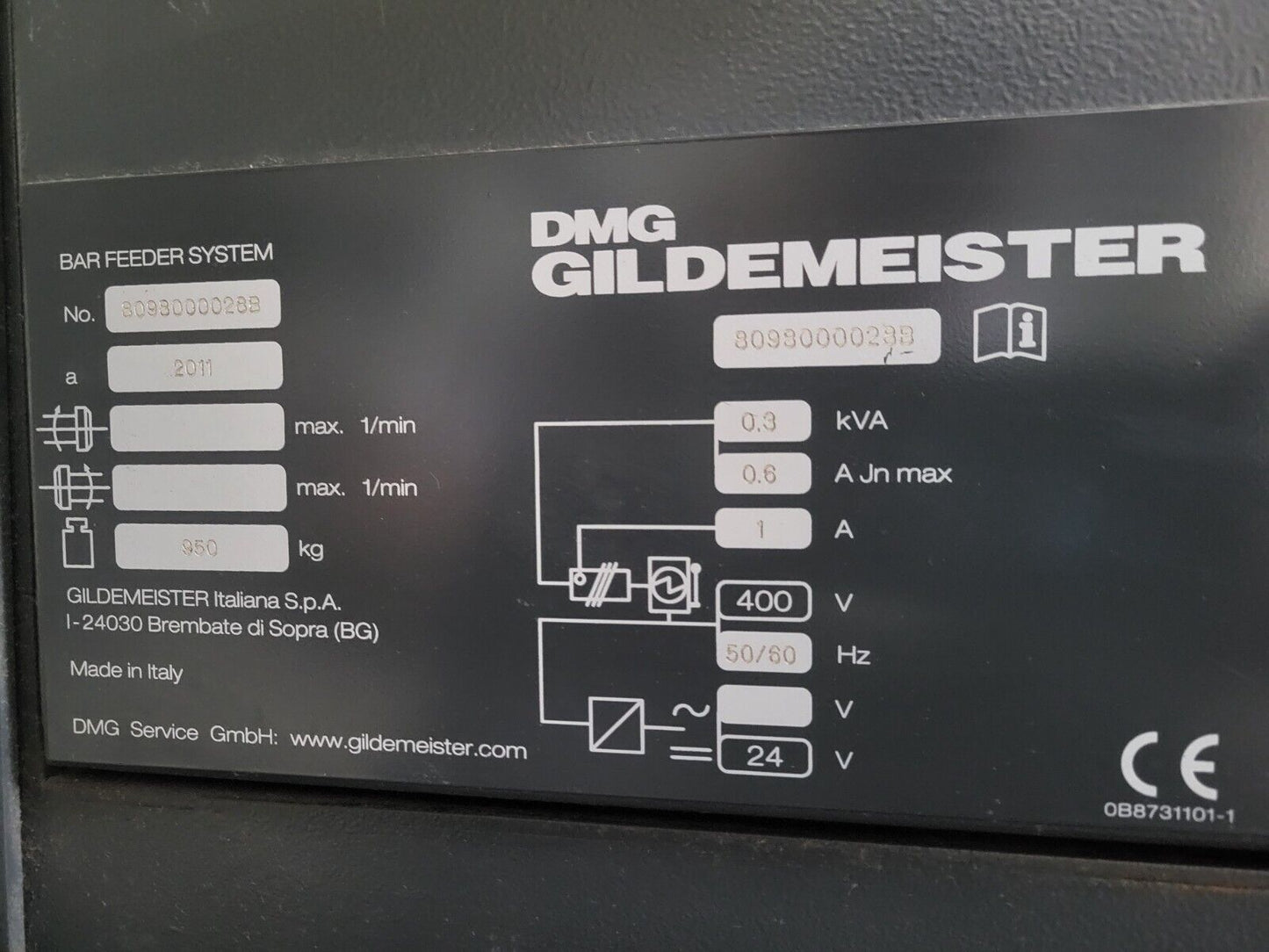 S-LOADER Eco, DMGEcoline, Guildemeister, 8098000028B Fadenzuführer OEM