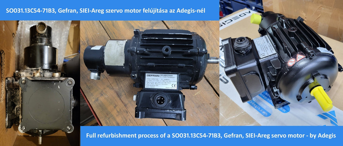 SO031.13C54-71B3, Gefran, SIEI-Areg szervo motor felújítása az Adegis-nél