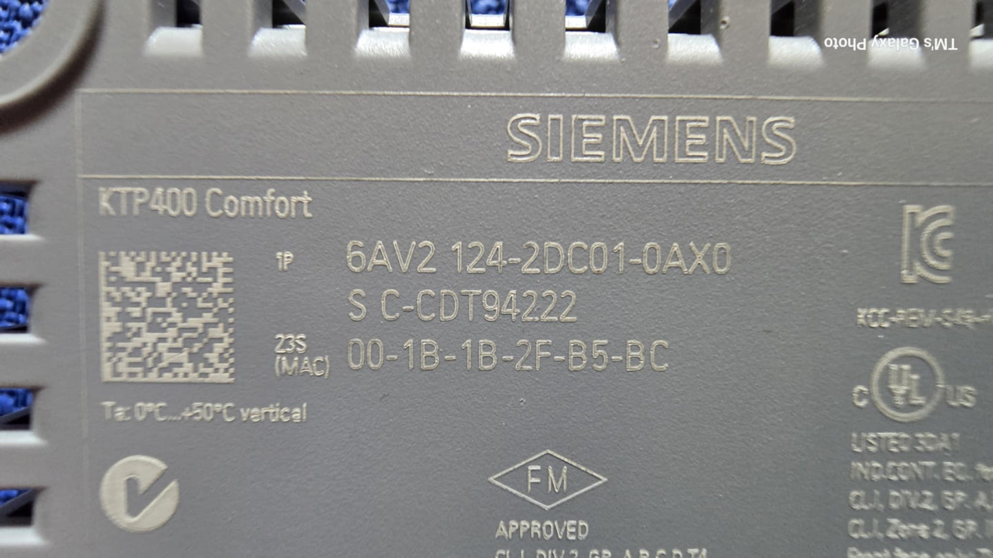 6AV2124-2DC01-0AX0, SIMATIC, KTP400 Comfort panel, hmi