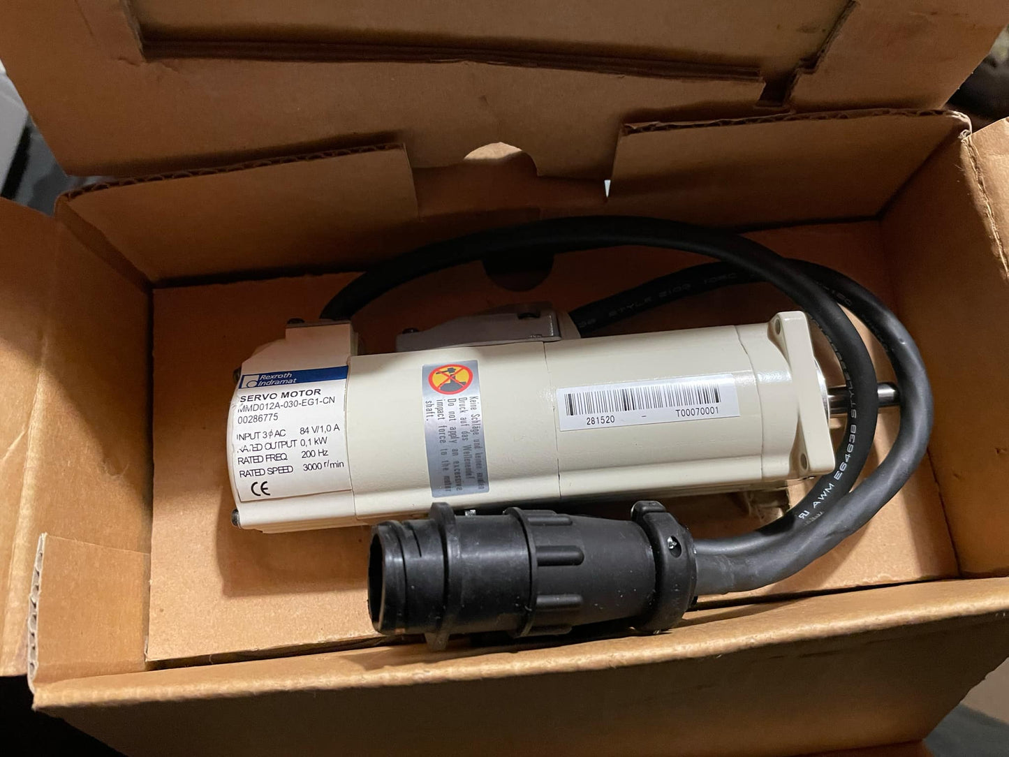 MMD012A-030-EG1-CN, Rexroth Indramat, digital, AC-Servomotor, 0,1kW, (R911286775)